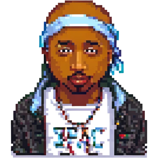 2Pac в полный рост, no background emoji