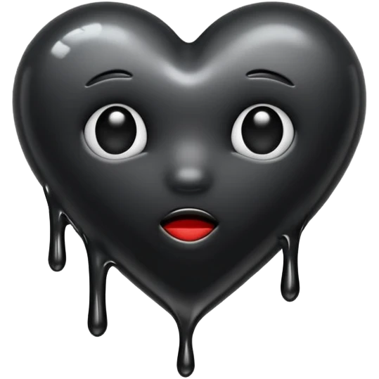 Black heart melt emoji
