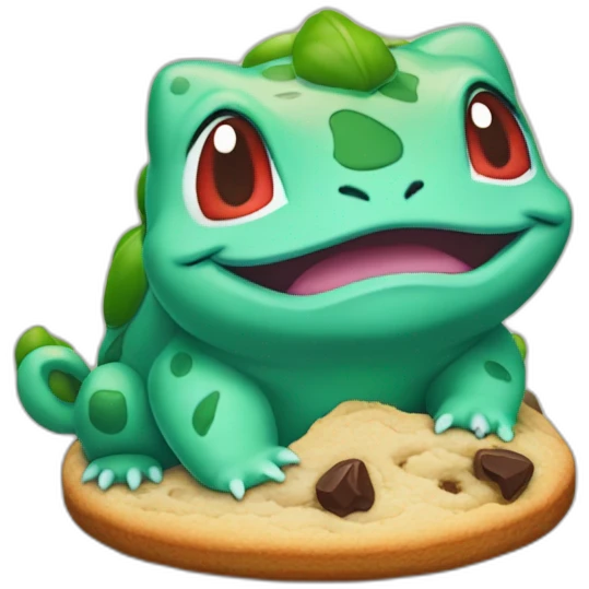 Bulbasaur cookie emoji