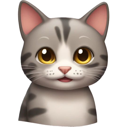 Blushing cat emoji