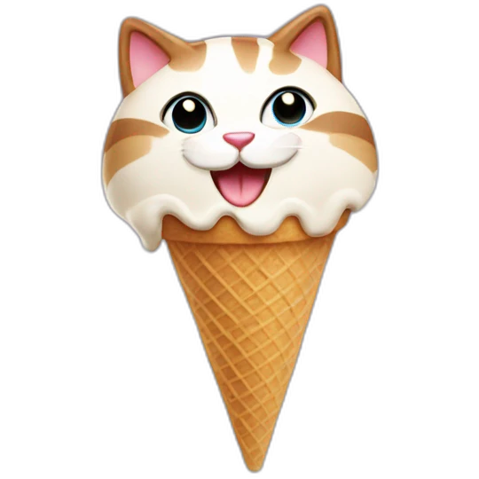 cat eating ice cream emoji