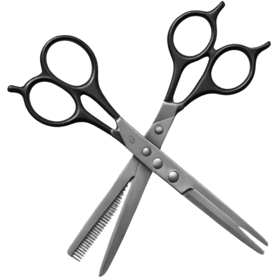 barber shop, scissors, comb. emoji