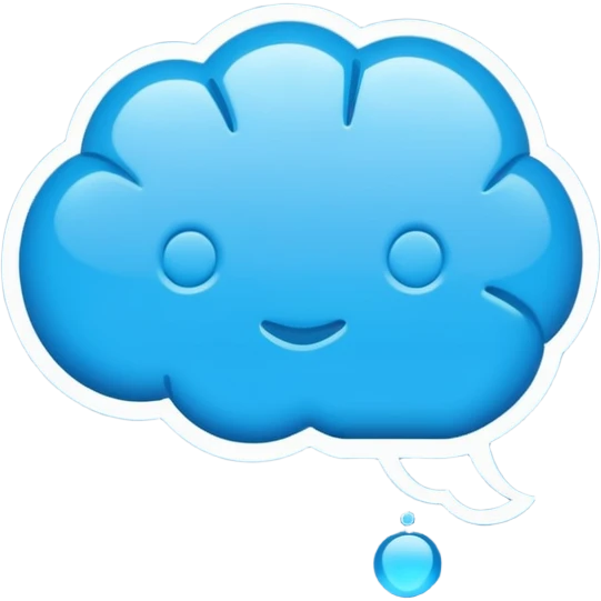 Minimalistic flat vector icon, iOS style, thin black contour on white background. Chat bubble with small AI brain symbol inside. Clean, no text, no shadows emoji