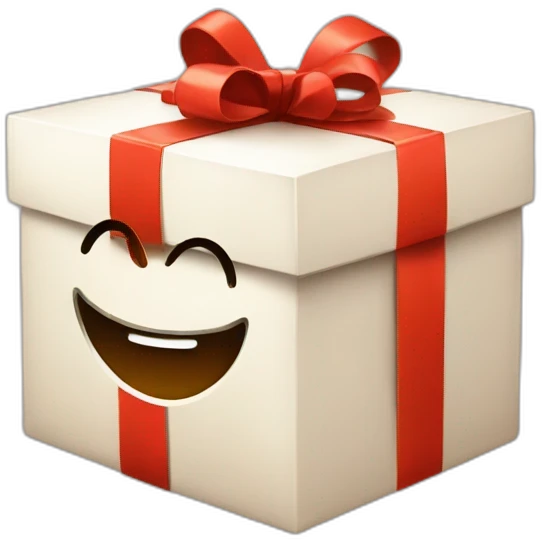 gift box with smile emoji