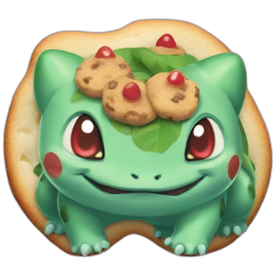 Bulbasaur cookie emoji