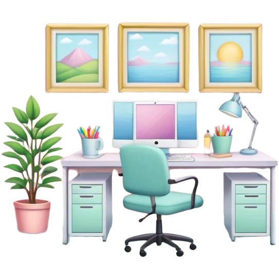 pastel office emoji
