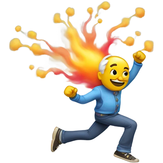 Walking fart emoji