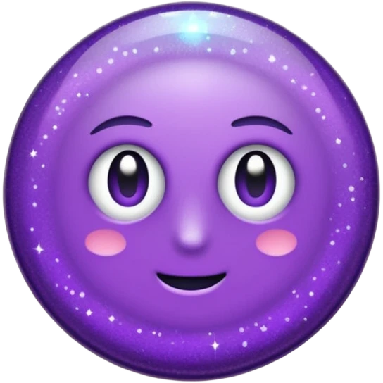 glitter purple and cian pin office emoji