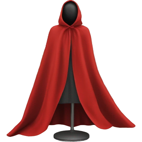 faceless mannequin flapping red cape emoji