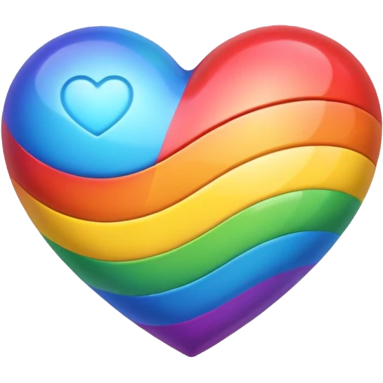 Corazon de arcoiris emoji