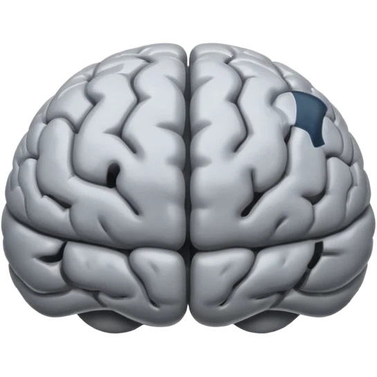 A black brain emoji