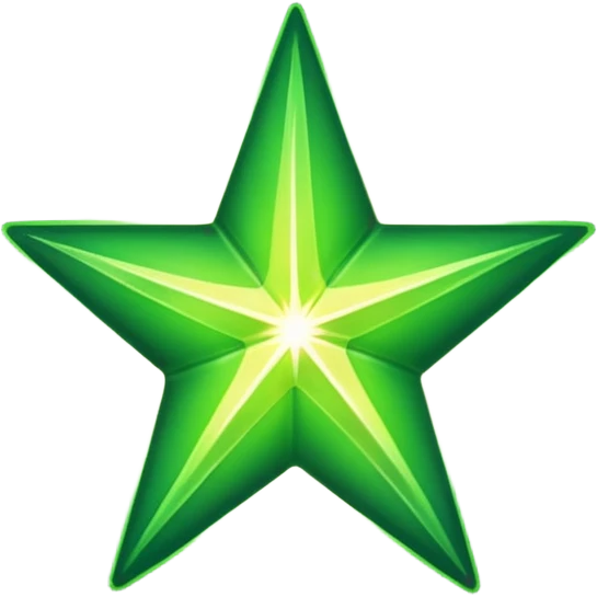 green color star  emoji