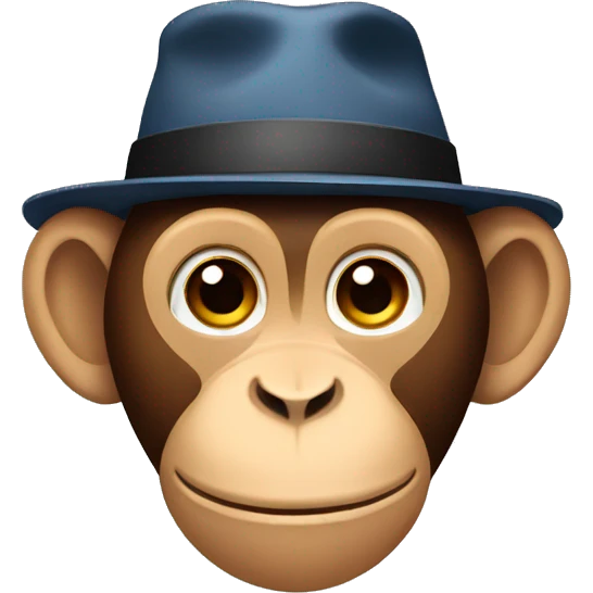 monkey wearing a hat emoji