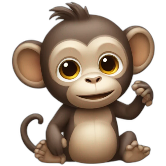Monkey with a unicorb emoji