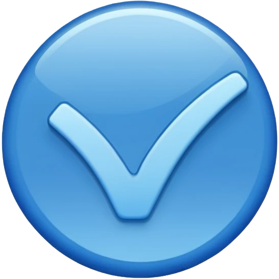Blue tick emoji