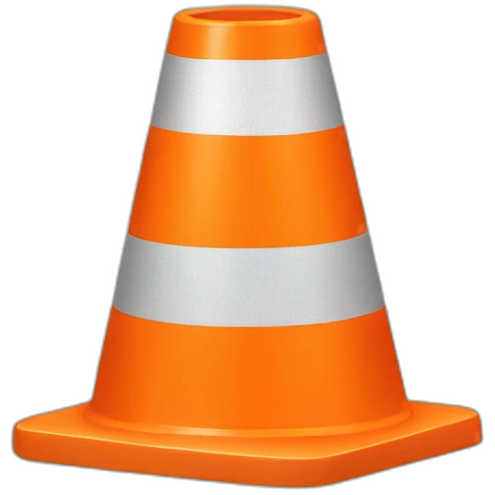 single traffic cone emoji