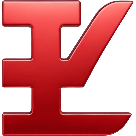 hashtag symbol red 3d emoji