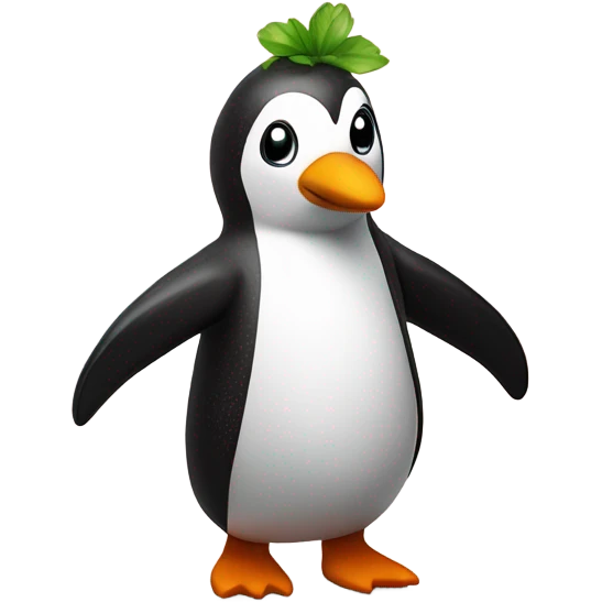 Penguin in a strawberry costume  emoji
