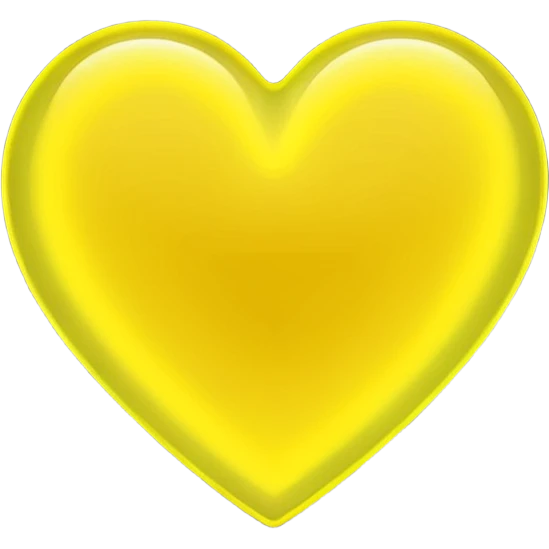 yellow heart with a neon glow emoji