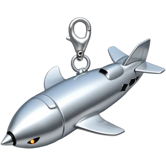 silver thunder shape charm emoji