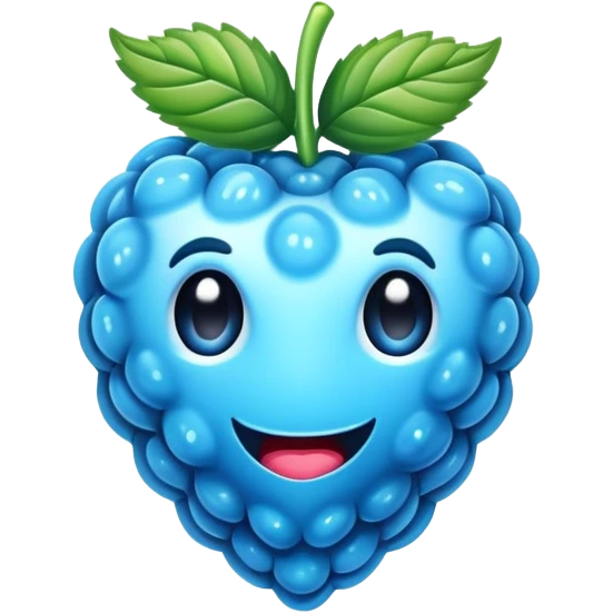realistic blue raspberry emoji