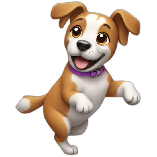 Dog dancing emoji