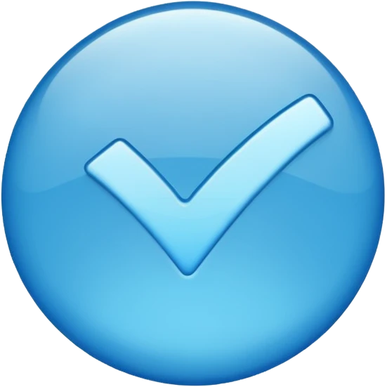  Blue tik emoji