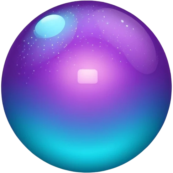 glitter purpel cian little ball emoji