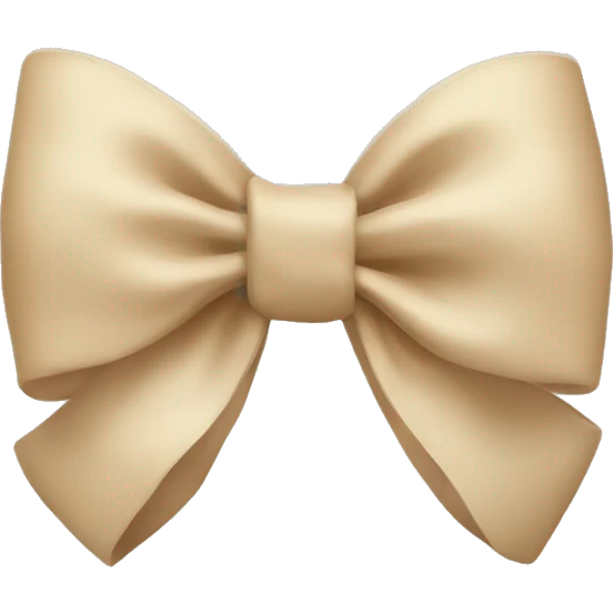 Beige bow emoji