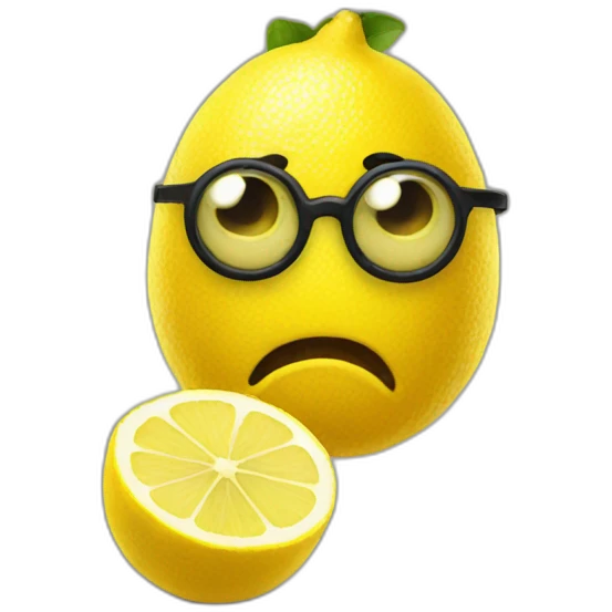 Bad lemon emoji