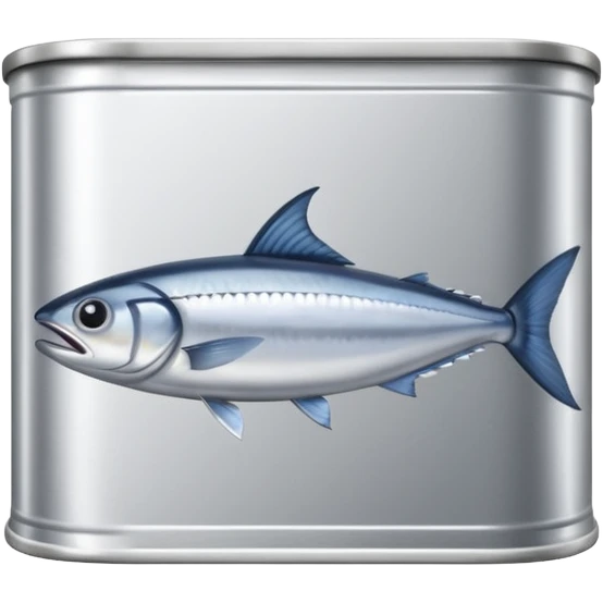 rectangular metal can for mackerel fish emoji