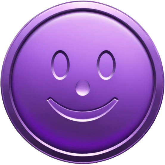 purple coin emoji