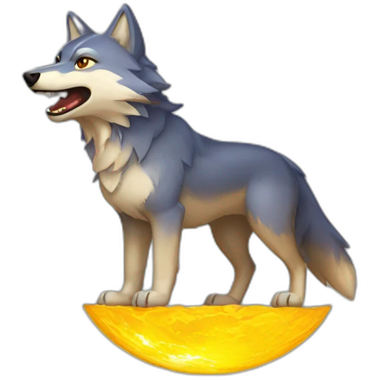 Solar wolf emoji