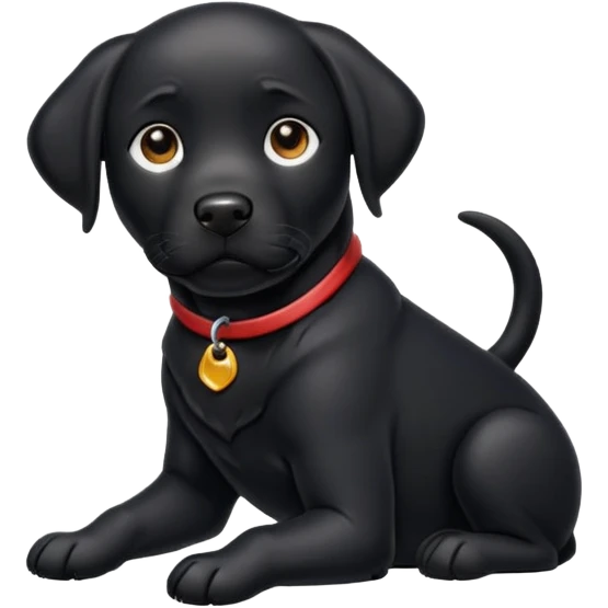 Black lab  emoji
