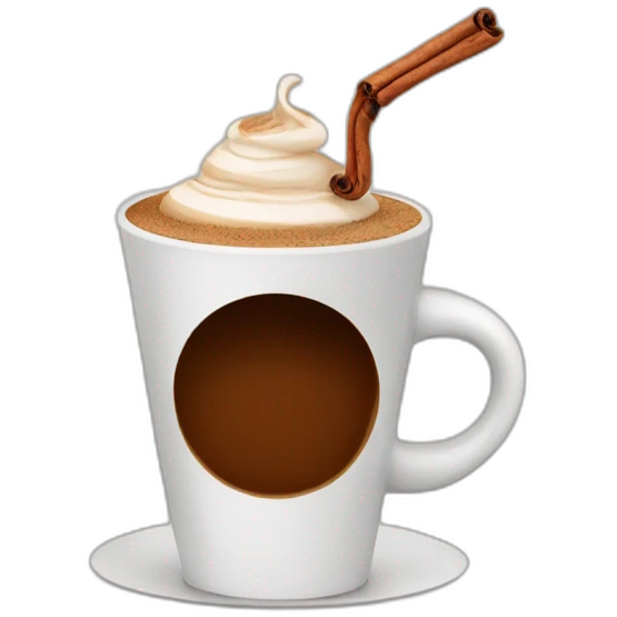 coffee with cinnamon emoji