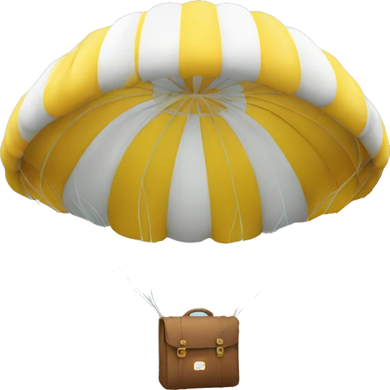 Parachuting from plane emoji