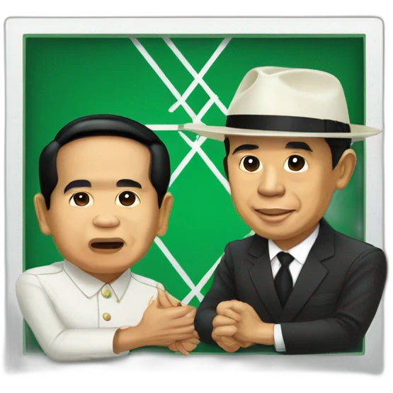 jokowi playing tic tac toe with soekarno emoji