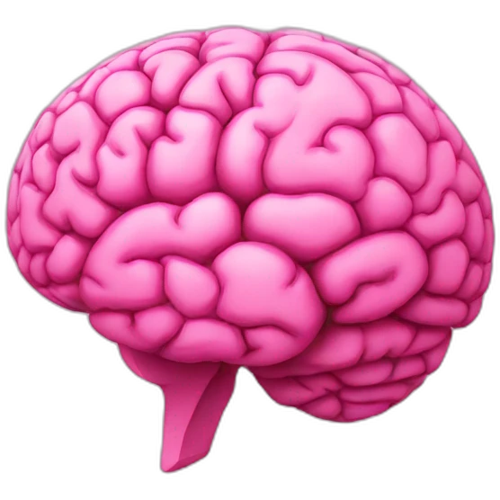 REALISTIC BRAIN PINK emoji