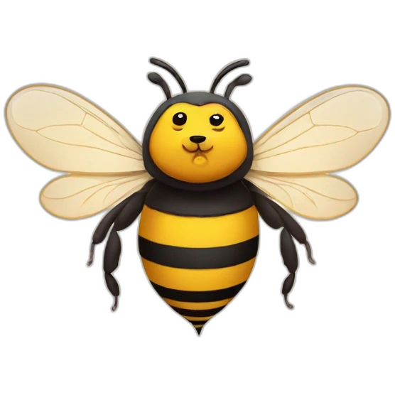 Cute bear disguised as a bee  emoji