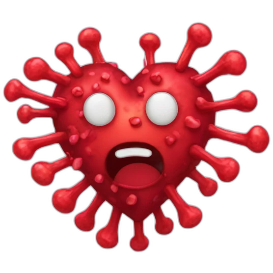 heart shaped virus emoji