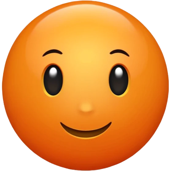 bright orange sphere emoji