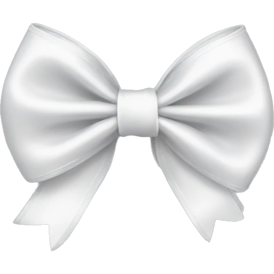 white satin bow emoji