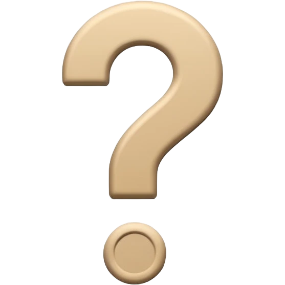 beige "?" emoji