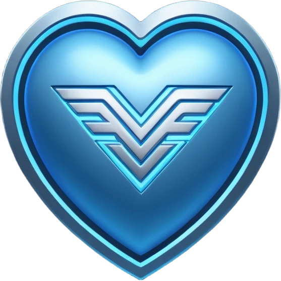 Futuristic premium medical AI logo emoji, sleek metallic heart or shield, ECG line forming stylized letters AI, neon blue and silver, 3D effect, glowing edges, minimal but bold, tech-savvy, high-tech healthcare branding, instantly recognizable, viral-ready, vector flat style with subtle shadows emoji