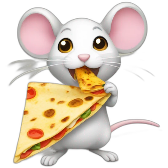 Mouse eating quesadilla  emoji
