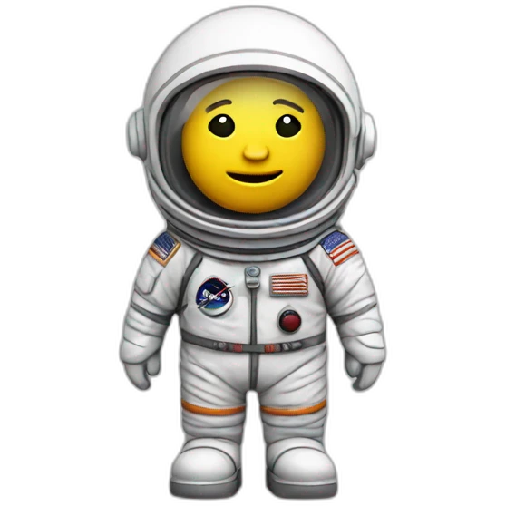 astronaut marble figure emoji