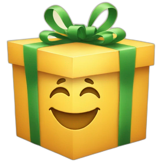 gift box with smile emoji