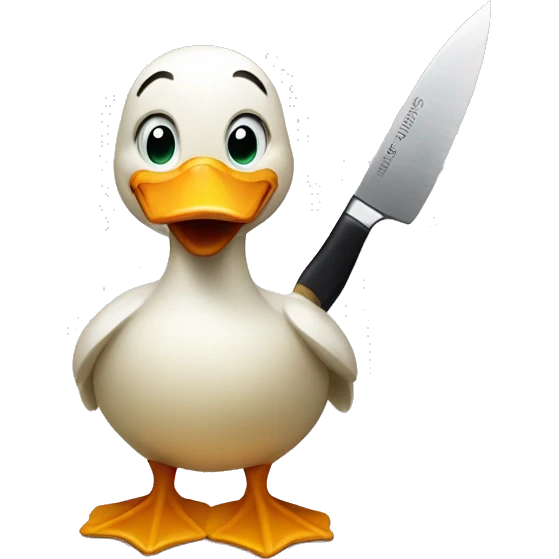 Duck with a knife emoji