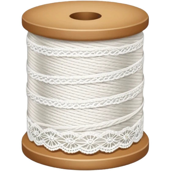 spool of thread with lace pattern emoji