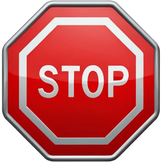 stop sign emoji
